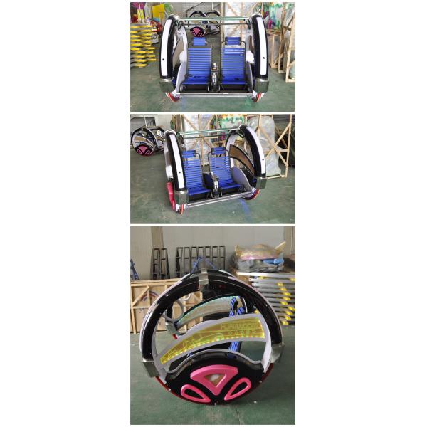360 Degree Arcade Video Game Machine Rotating Car 2 Seats For Outdoor Park