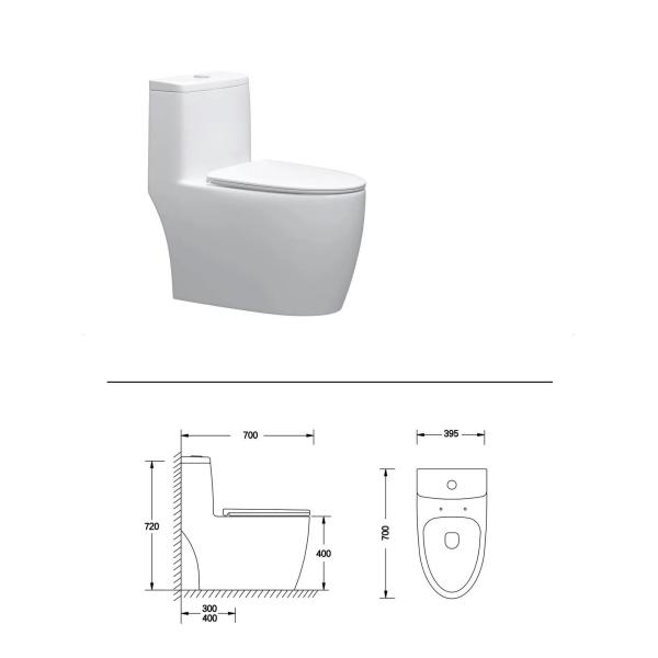 Floor Mounted New Design Best Sale Porcelain Sanitary Ware Bathroom Ceramic Siphonic One Piece Toilet Bowl