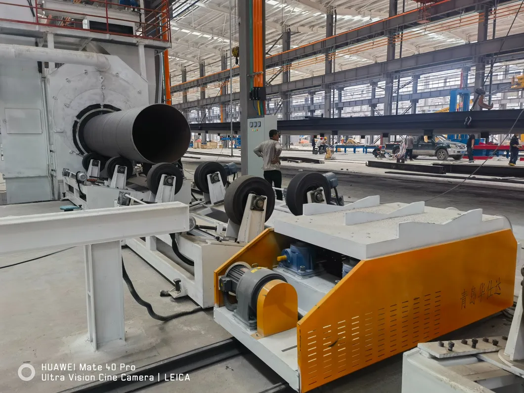 Large Diameter PU Spray Foaming PE Wrapped Preinsulation Pipe Continuous Production Line