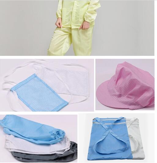 Polyester ESD Fabric Dust Proof Conductive Anti Static Breathable 115 GSM