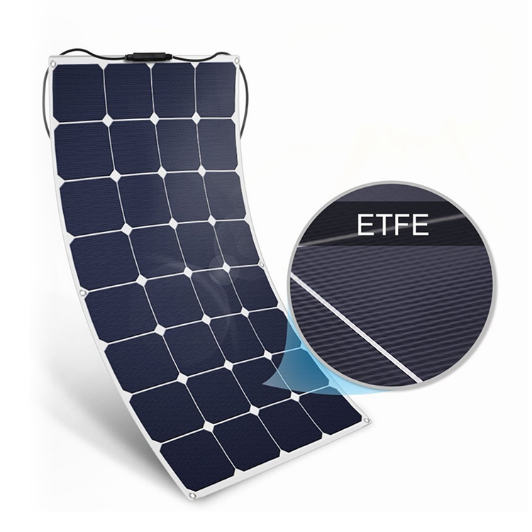 Sunpower Rollable Semi Flexible Solar Panels ETFE 100W 120W 150W 155W 165W 170W