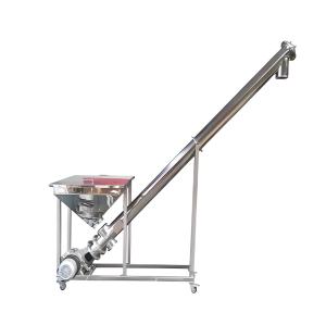 Customized Spiral Drill Vertical Screw Conveyor With Hopper For Materials