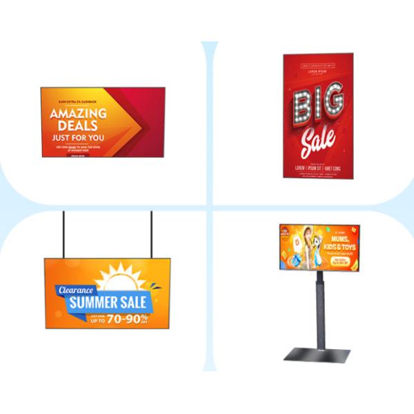 75 Inch Multiple Installation Methods LCD Display High Brightness 2500nits