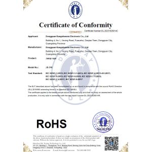 Dongguan Kangshanxiu Electronic Co., Ltd. Certifications
