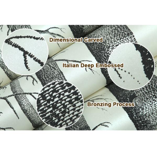 Vantage Birch Tree Contemporary Wall Coverings / Wallpaper for Living Room 0.53*10M