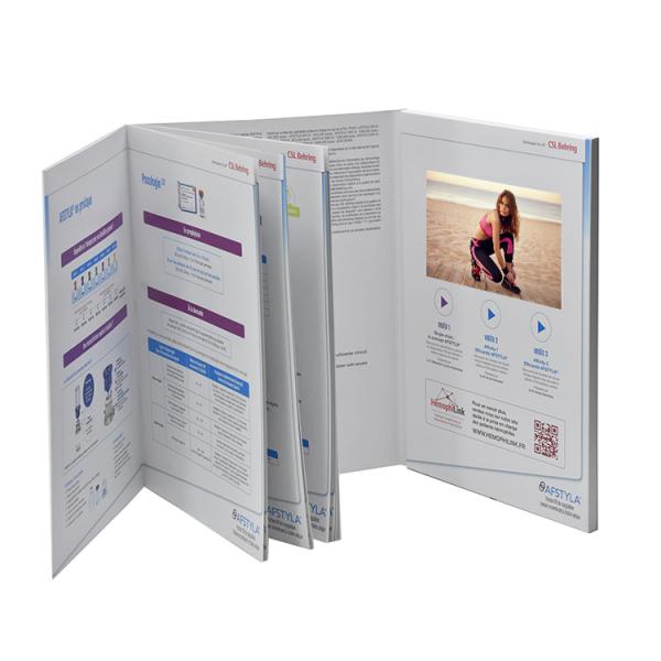 Quality Custom 7inch promo digital recordable TFT lcd screen video player LCD video booklet for sale