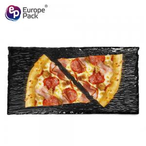 China EPK new products 11 inch square dinner black slate stone plate on sale
