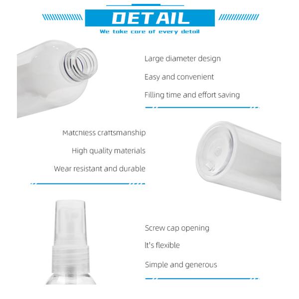 Transparent 50ml Plastic Packaging Bottles Dip Pump with thin nozzle