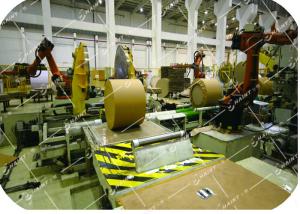 Jumbo Automatic Paper Roll Wrapping Machine Modular Design For Paper Mill