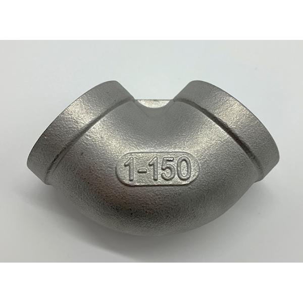 Stainless Steel 304/316 90 Degree Elbow Class 150 Polishing Female to Female PT RP BSPT NPT Threaded Pipe Fitting for Marine