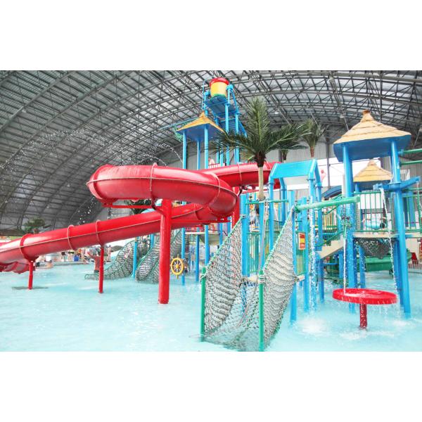 Family Commercial Aqua Playground Fiberglass Slides for Theme Parks Games