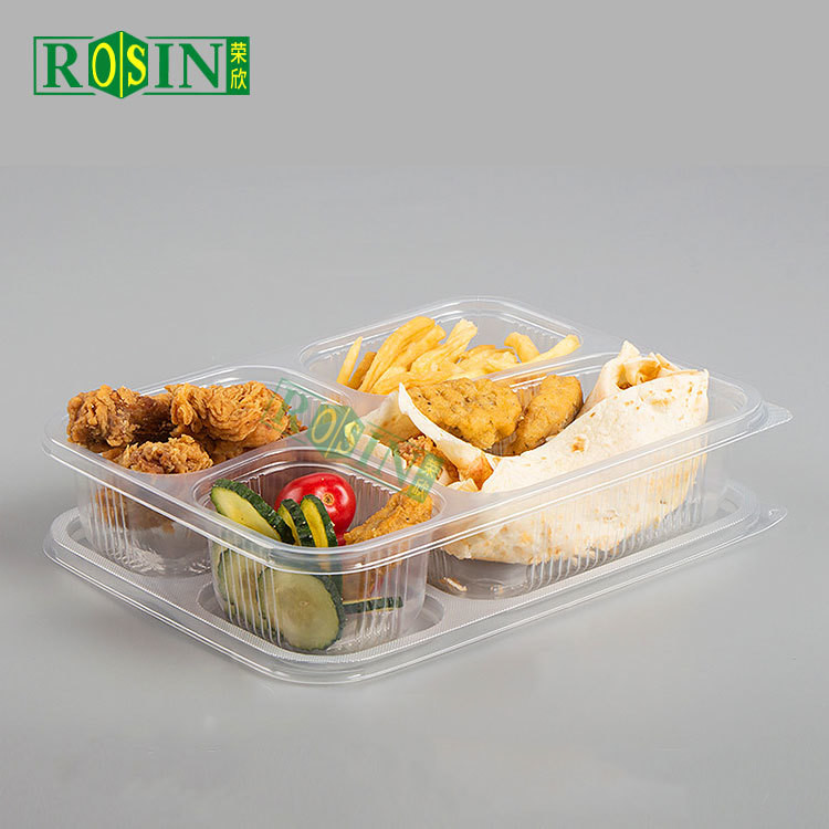 Custom Takeaway Food Container PP Multi Compartment Take Out Containers