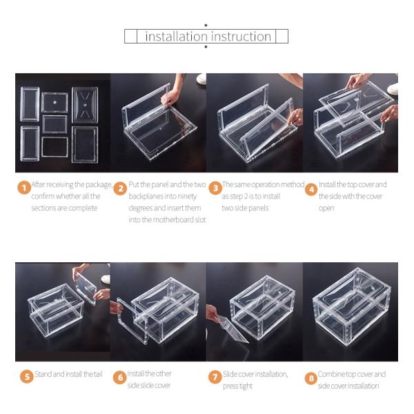 Kids Transparent Stackable Storage Shoe Boxes 38*26*20cm