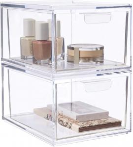 Wholesale Customized  acrylic desktop storage boxes skin care product organizer cosmetic makeup organizer box from china suppliers