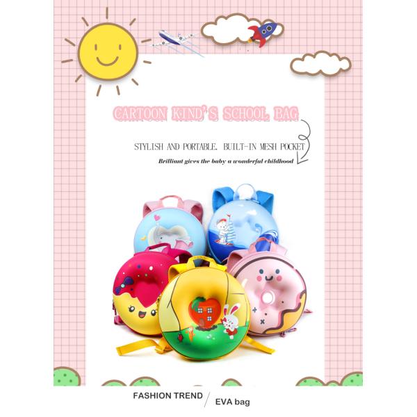 Kids Velvet EVA Backpack Adjustable Shoulder Straps