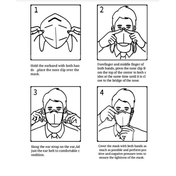 FDA CE KN95 Face Mask Against Virus Bacteria Breathable Non Woven Fabric