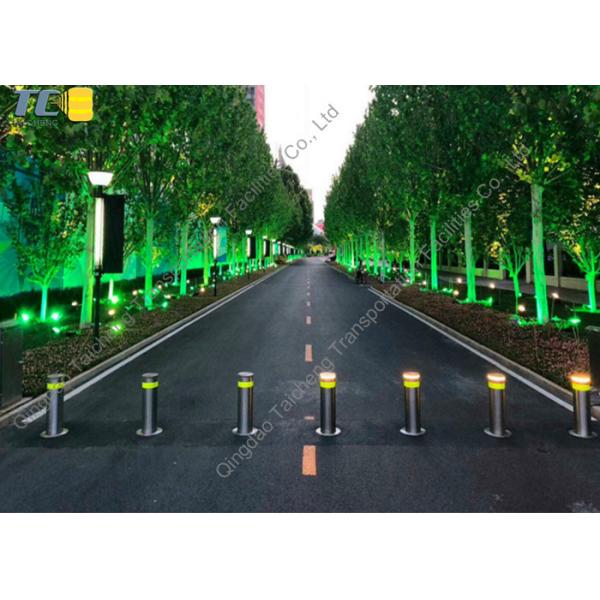 Stainless Steel IP68 Automatic Hydraulic Bollards 6mm Wall For Gate Entry / Exit