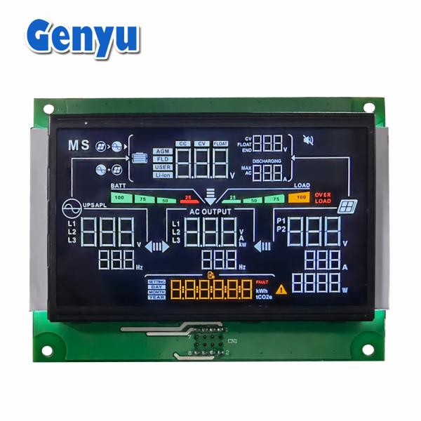 Quality Custom Segment LCD Display 4.3 Inch VA Black Screen White Backlight 5.0V for sale