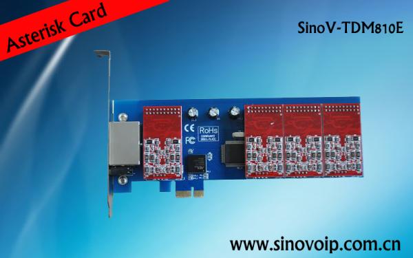 Quality new analog card 8 fxs/fxo pci-e asterisk card for 2U classis high for sale