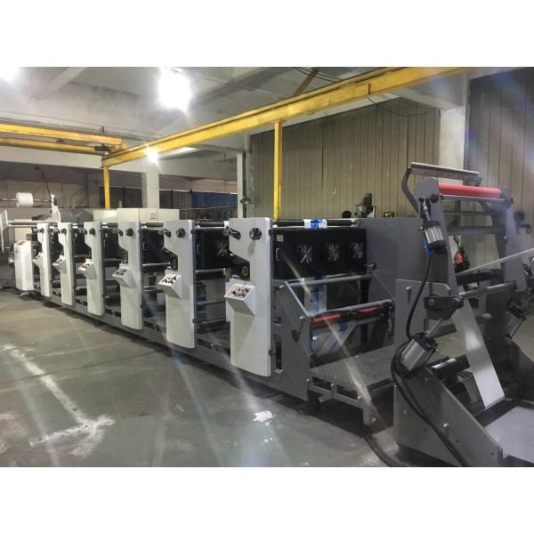 RY-6950 horizontal flexographic printing machinery non-stop unwinding and rewinding automatic splice