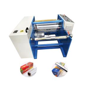 Wholesale Semi-automatic 2 shafts Aluminum Foil Slitting Rewinding Machine For Kitchen Aluminium Foil Rolls from china suppliers