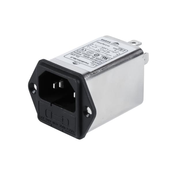 YB11B2 IEC Plug In EMI Filter 0.8mA low Leakage Current Noise Filter With Fuse