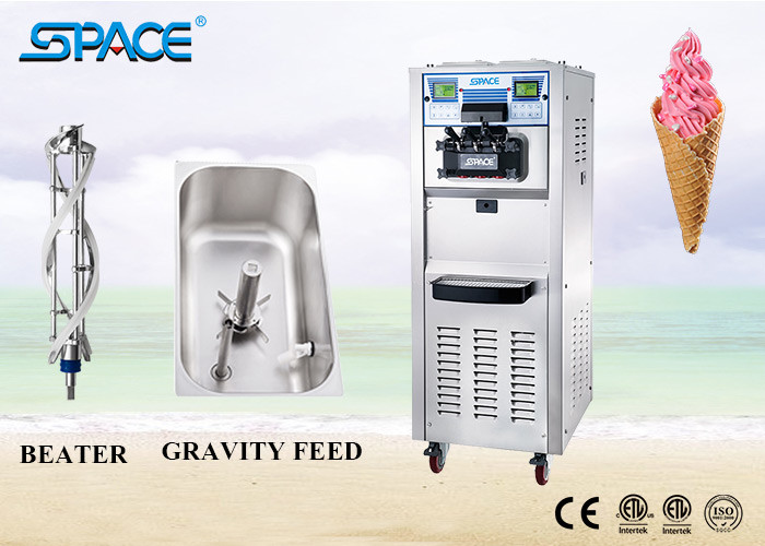 Wholesale Soft Serve Commercial Ice Cream Making Machine Three Flavor With Movable Wheel from china suppliers