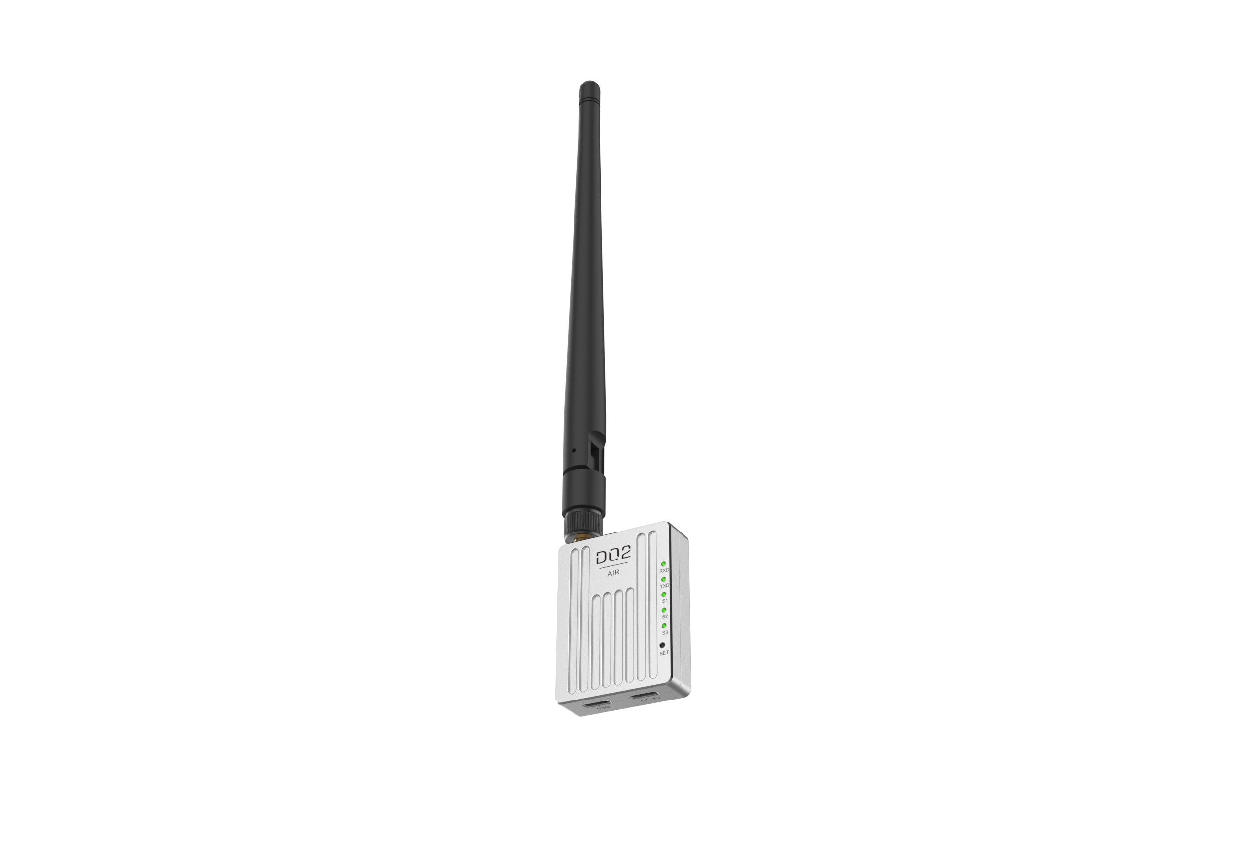 D02 data link has three frequency bands and supports point-to-multi, relay and point-to-multi modes with 30km range.