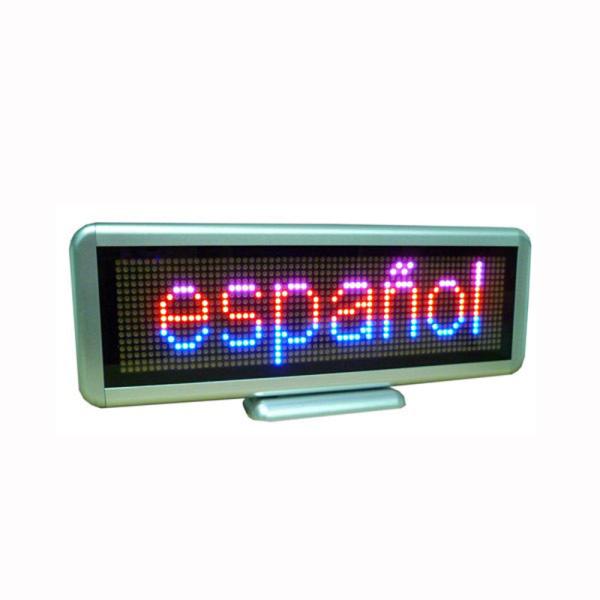 Quality Red/Blue/Pink Messsage LED display Moving Scrolling Programmable Sign Rechargeable C1664RB for sale