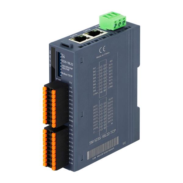 PLC Module Modbus-TCP/IP I/O Module 100Mbit/s 24VDC Input 16DI +16DO IP20 Din