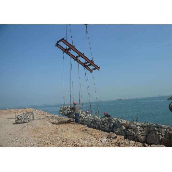 5% Hot Dipped Galfan Wire Gabion Baskets For Reclamation Works