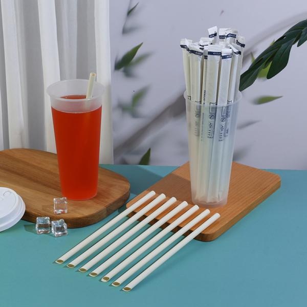 Compostable Biodegradable Bamboo Fiber Straw For Hot Cold Drinks