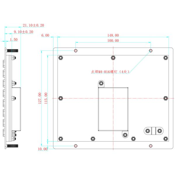Super-tiny Stainless Steel Industrial Keyboard With Touchpad And Function Keys For Machines