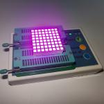 Pink Square 8x8 LED Dot Matrix Display Row Anode Column Cathode For Elevator