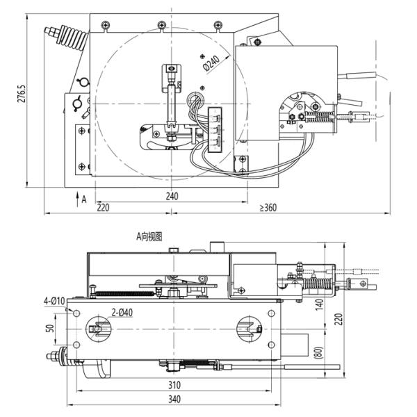 500N Pulling Elevator Safety Components Machine Room Elevator Governor