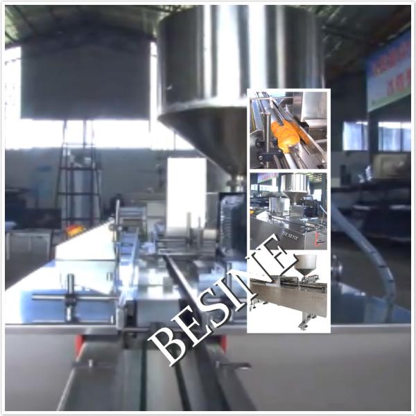 Quality Full automaticHotdog Bread/Bun slicer Machines /Jam Filling Machine ,Sausge making machine, hotdog bread production line for sale