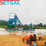 High Capacity Bucket Chain Diamond Dredger with Centrifuge and Customization