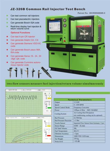 Common Rail Injector Generating Code Machine Testing Equipment Test Bench JZ