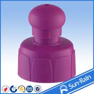 Wholesale 28 / 410 Purple push pull round plastic caps ,  sports bottle caps from china suppliers