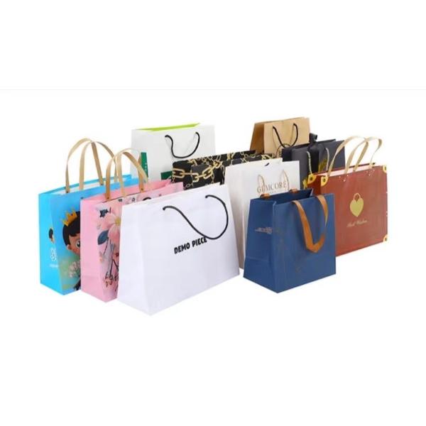 15x8x21cm Fluorescent Color Paper Shopping Bags With Logo