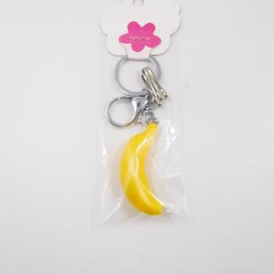 Wholesale Promotion Plastic Simulate Fruit Flashing Yellow Banana LED Keychain Light Key Rings from china suppliers