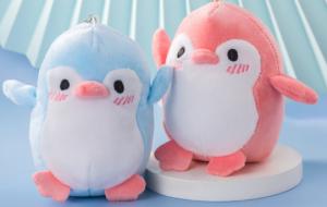 China Lovely Penguin Animal Stuffed Doll Plush Toy Keychain Key Holder Bag Pendant Party Favor Gifts Toys 1Pcs, Random Color on sale