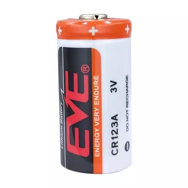 CR123A 3V Lithium Manganese Dioxide Battery with 1.4AH Capacity, High Current Pulse Discharge, and Wide Operating Temperature Range (-40°C to +70°C)