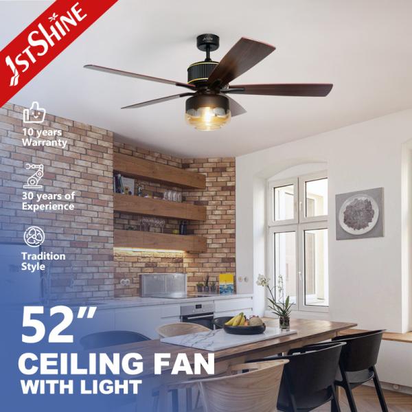 Quality Traditional Design Style Ceiling Fan with Light and Remote Control/Wall Control/WIFI/APP for sale