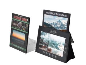 7 lcd monitor loop video pop pos counter display with stand displaying video POS display