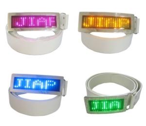 Wholesale Custom flashing led message display belt buckle from china suppliers