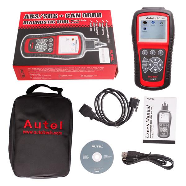 Quality Original Autel AutoLink AL619 OBDII CAN ABS And SRS Scan Tool Update Online for sale