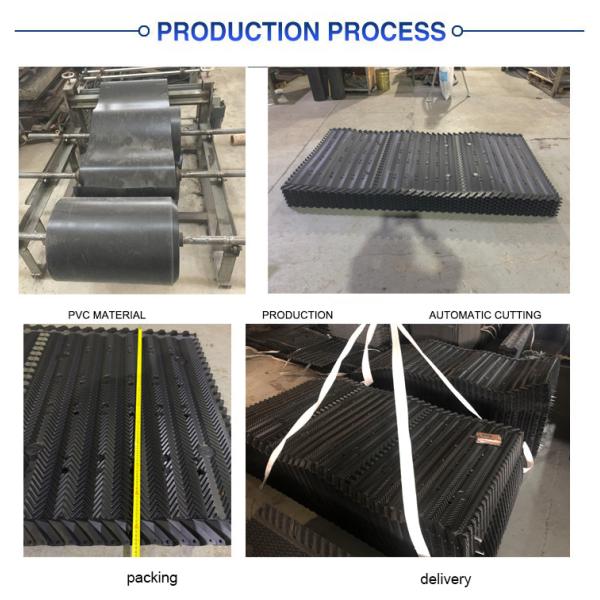 1250X2400mm Water Cooling Tower Infill Hanging Type PVC Sheet 16mm