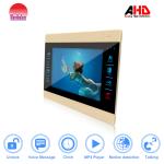 Morningtech Gold color 7inch touch button AHD video door phone intercom system