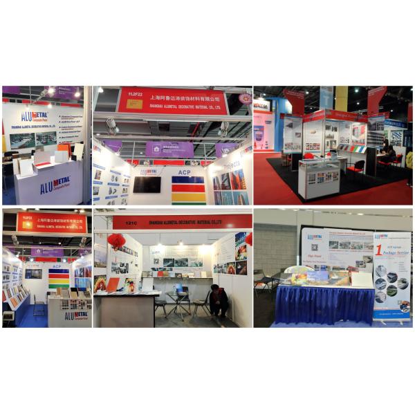 PVDF Coated 4mm Aluminium Sheet Wall Cladding Composite Board Antibacterial ISO9001